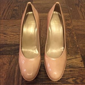 Stuart Weiztman Corkswoon Wedge - Patent Leather